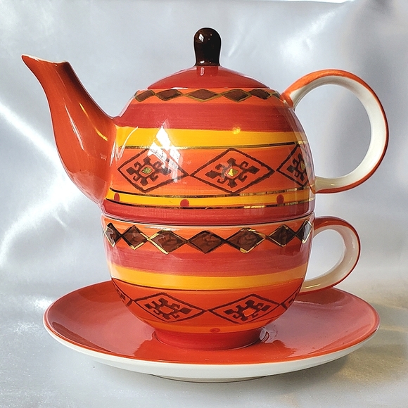 Thailand made Hamburg Cha Cult Hand Painted Tea Set - Picture 11 of 11